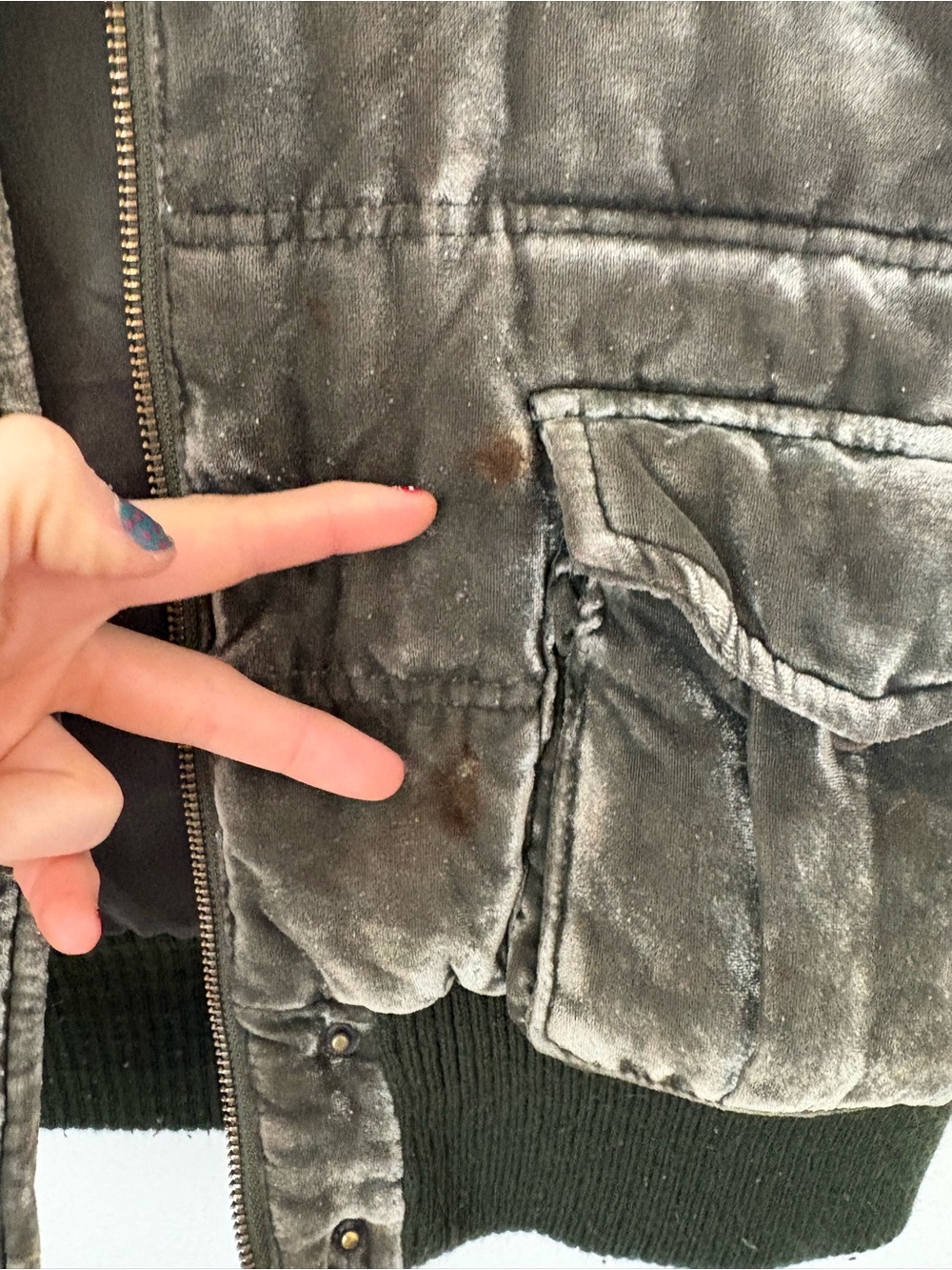 Old Navy Olive Green Quilted Hooded Vest - Picture 4 of 4